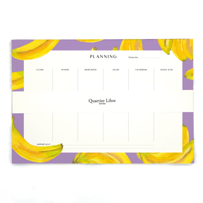 Planning Bananes Quartier Libre