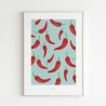Affiche 30x40 Piments Quartier Libre