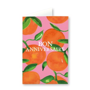 Carte d'anniversaire Oranges Quartier Libre