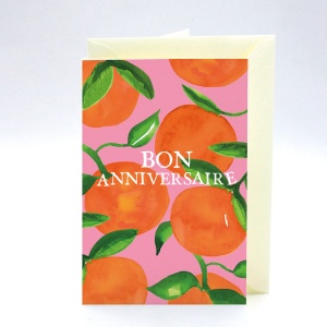 Carte d'anniversaire Oranges Quartier Libre
