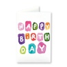 Carte d'anniversaire Palette Quartier Libre