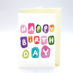 Carte d'anniversaire Palette Quartier Libre