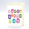 Carte d'anniversaire Palette Quartier Libre