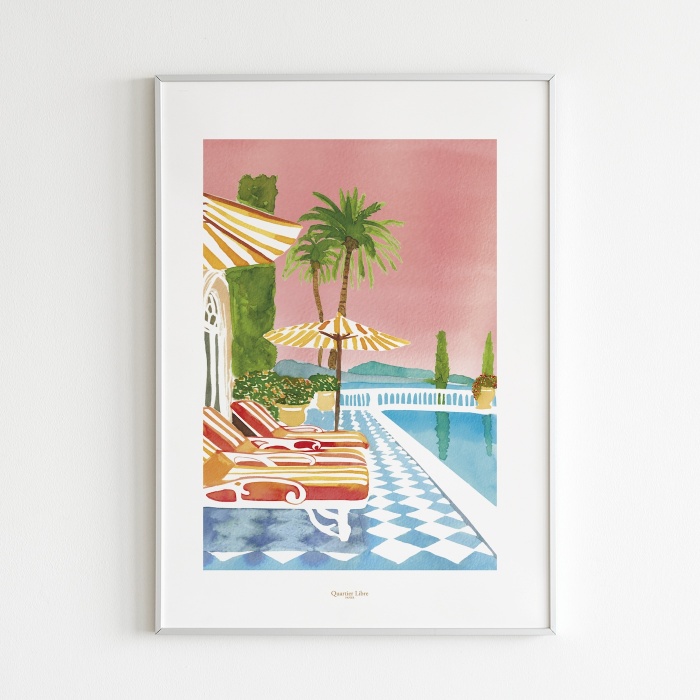 Affiche 30x40 La Piscine Quartier Libre