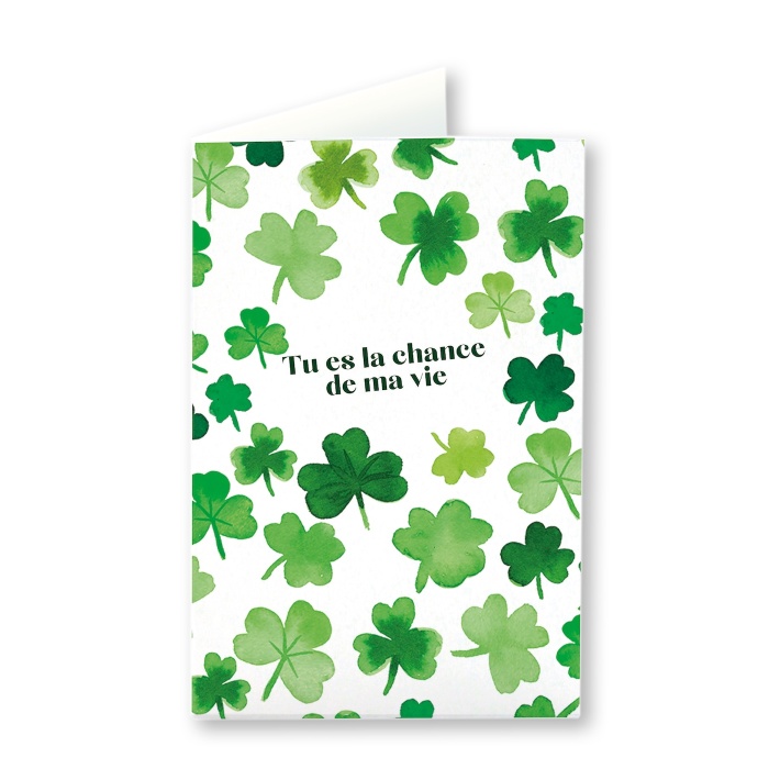 Carte Trèfles La Chance de ma Vie Quartier Libre