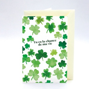 Carte Trèfles La Chance de ma Vie Quartier Libre