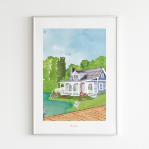 Affiche 30x40 Maison du Lac Quartier Libre