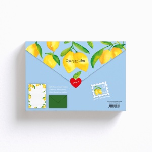 Coffret de Papier à Lettre Citrons Quartier Libre