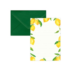 Coffret de Papier à Lettre Citrons Quartier Libre
