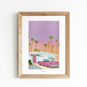 Affiche A4 Palm Springs Quartier Libre