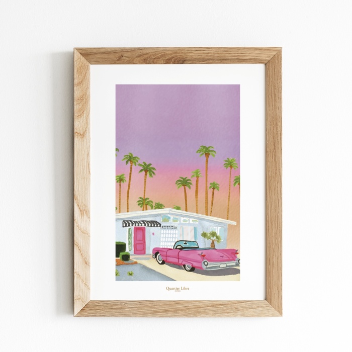 Affiche A4 Palm Springs Quartier Libre