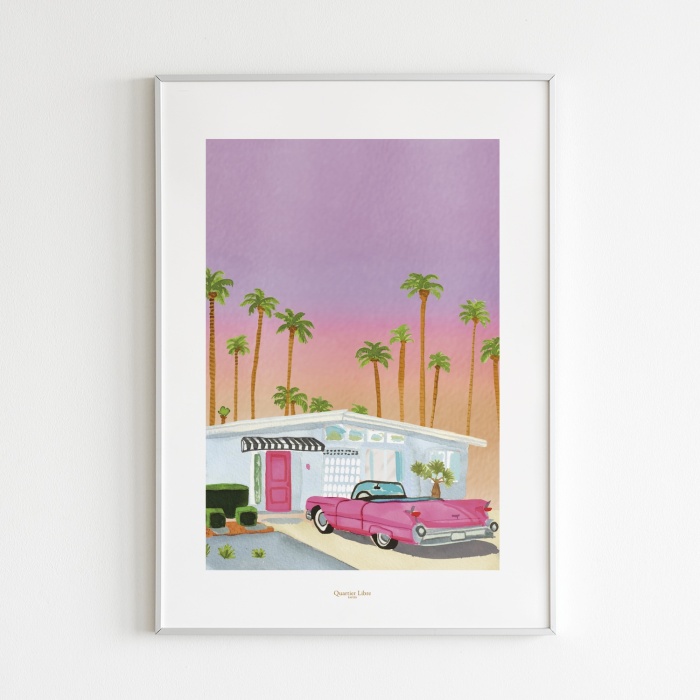 Affiche 30x40 Palm Springs Quartier Libre