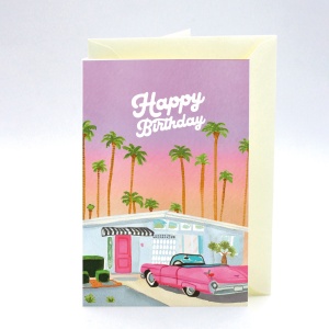 Carte d'anniversaire Palm Springs Quartier Libre