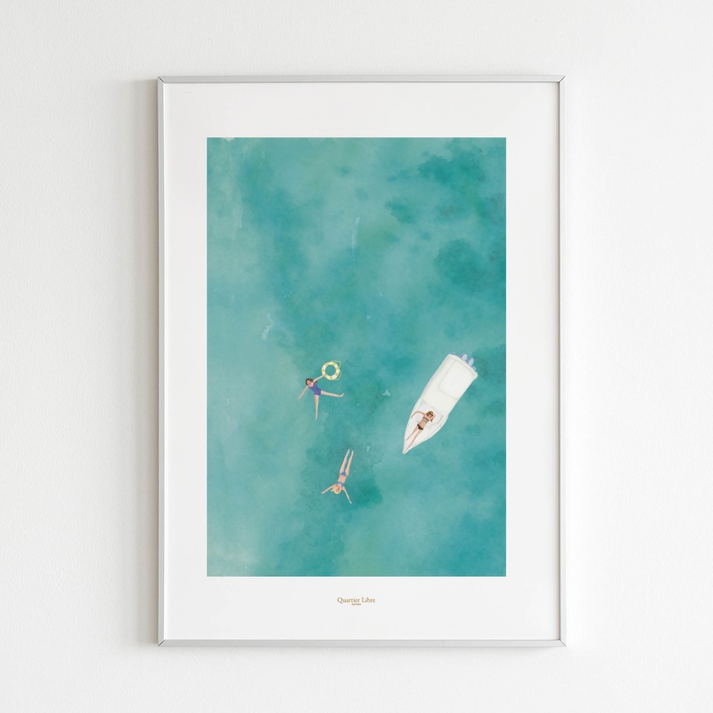 Affiche 30x40 Baignade Quartier Libre