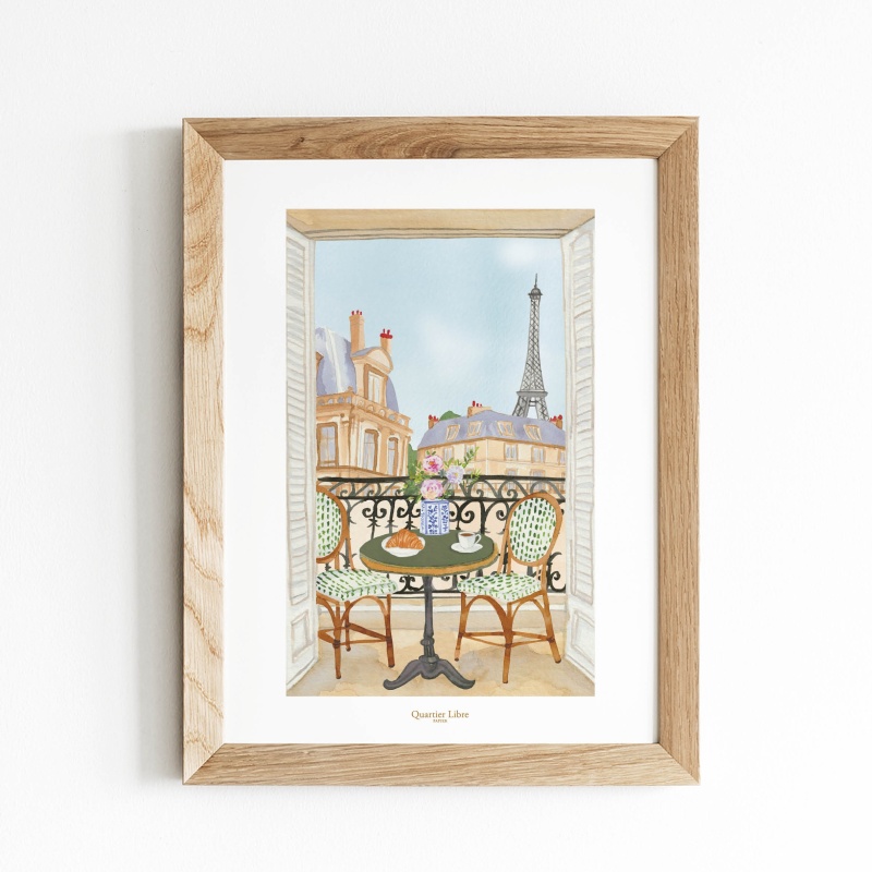 Affiche A4 P'tit Dej à Paris Quartier Libre