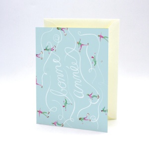 Carte de voeux Les Patineurs Quartier Libre