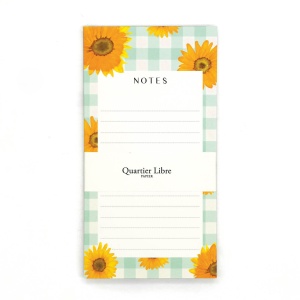 Bloc-notes Tournesols Quartier Libre