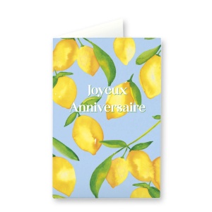 Carte d'anniversaire Citrons Quartier Libre