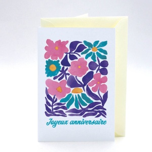Carte d'anniversaire Flowers Quartier Libre